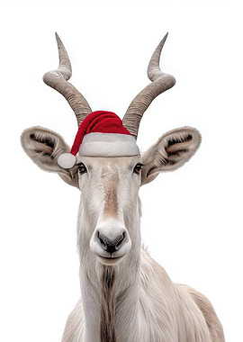 Christmas Addax Portrait