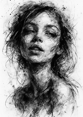 Charcoal Portrait of a Woman