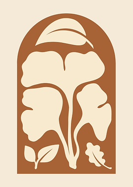 Botanical Illustration in Earth Tones
