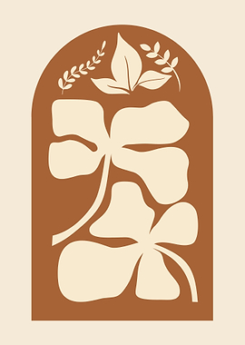 Floral Archway Minimalist Art Print