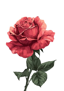 Red Rose Illustration