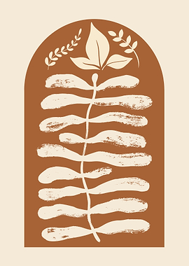 Abstract Botanical Arch Art Print