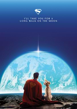 Superman Krypto Long Walk on the Moon