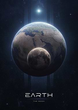 Planet Earth and The Moon