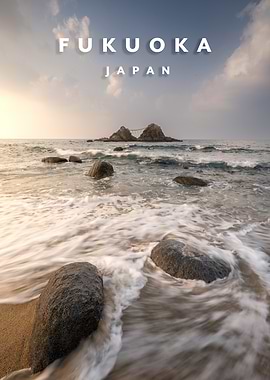 Sakurai Futamigaura's Couple Stones in Fukuoka, Japan