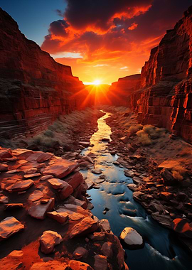 Grand Canyon River Sunset
