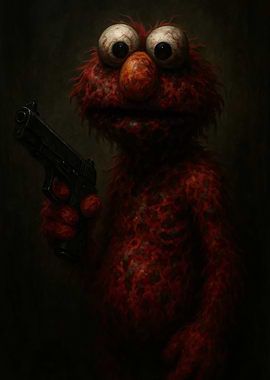 Elmo with a Gun