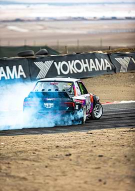 Drifting Car with Smoke