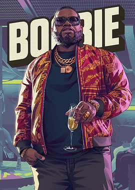 BOOBIE: Stylish Character with Champagne