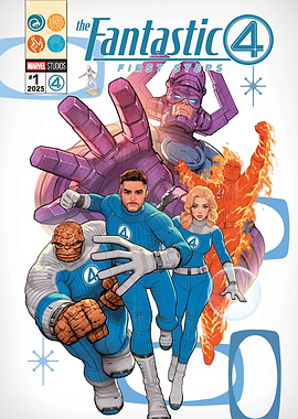 The Fantastic Four First Steps Retro Modern Comic Cover
