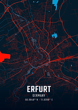 Erfurt City Map