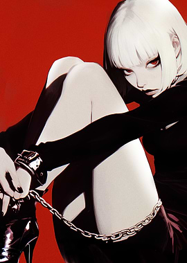 Red Chained Anime Girl