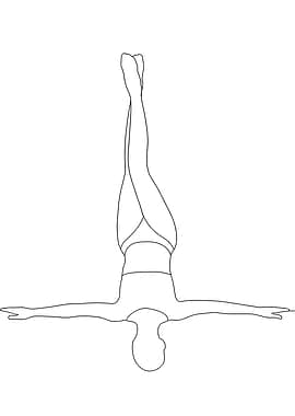 Yoga Woman Minimalist Line Art