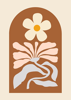 Abstract Floral Arch Illustration