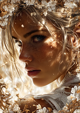 Floral Woman Portrait