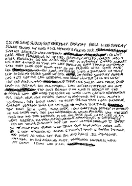 XXXTentacion Depressive Handwritten