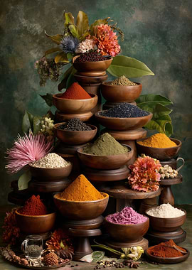 Colorful Spices and Herbs
