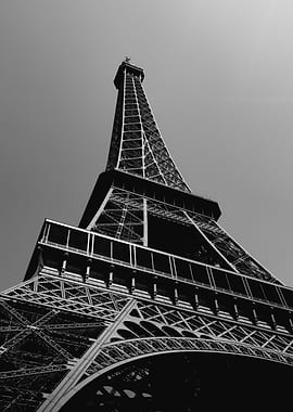 Eiffel Tower Black and White