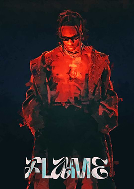 Travis Scott ' La Flame' Art