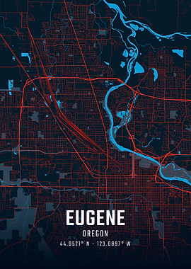 Eugene City Map