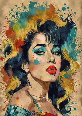 Kali Uchis Colorful Portrait