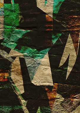 Abstract Geometric Texture with Wrinkled Paper