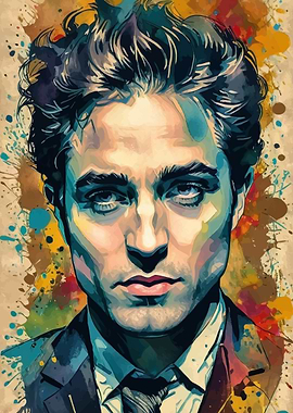 Robert Pattinson Watercolor Portrait
