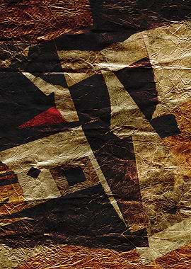 Abstract Gold and Black Geometric Art