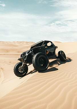 Off-Road Vehicle in Desert Landscape