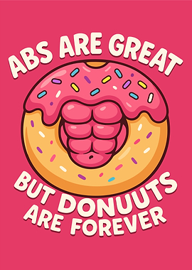 Abs vs Donuts Funny Cartoon