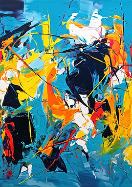 Colorful Abstract Expressionist Painting