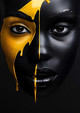 Yellow Cascade Portrait