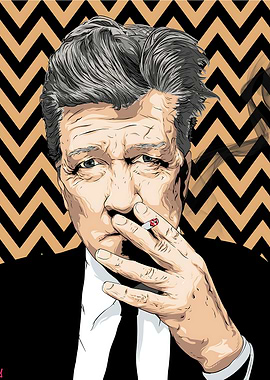 David Lynch Smoking Portrait
