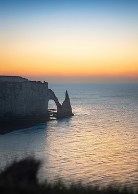Étretat Cliffs at Sunset