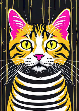 Pop Art Cat Portrait