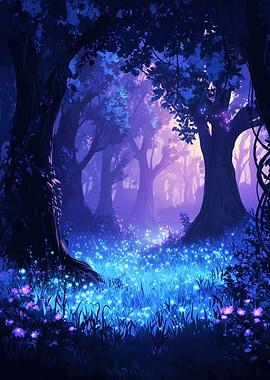 Enchanted Forest at Night