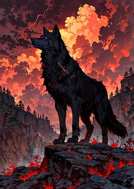 Infernal Wolf at Sunset