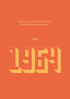 1964 Year Poster