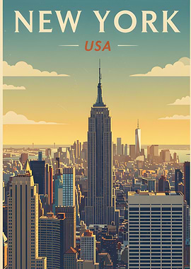 New York City Skyline Poster