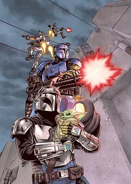 Mandalorian Manga - under fire