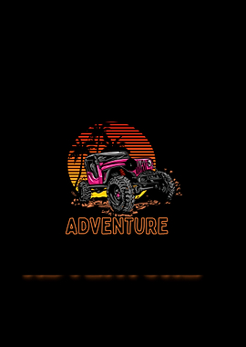 Adventure Jeep with Sunset Backdrop