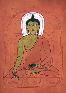 Buddhist ritual instruction card