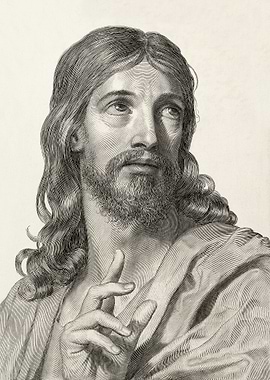 Engraved Portrait of Jesus Christ