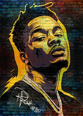 Roddy Ricch Rapper Legend Vintage