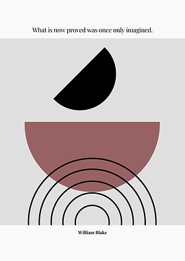 Abstract Shapes with Quote by Blake