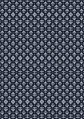 Fleur-de-lis Pattern on Dark Background