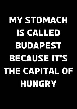 My Stomach Is Called Budapest, The Capital Of Hungry Funny