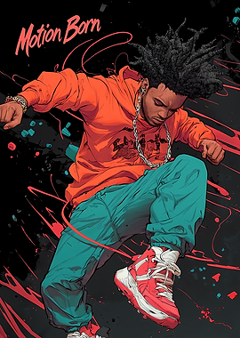 Motion Born – Hip Hop Street Dancer in Comic Style