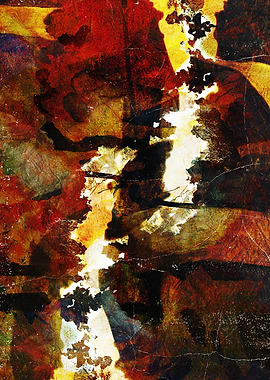 Abstract Forest Red and Yellow Nature Texture