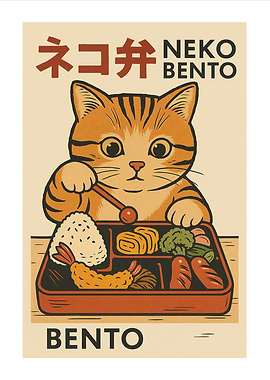 Neko Bento Illustration